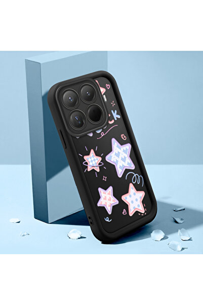 Hontinga حافظة هاتف من السيليكون الناعم الرقيق متوافقة مع نمط النجوم الملونة ...