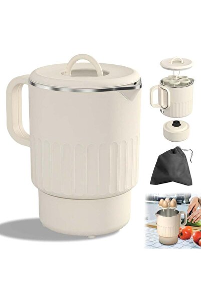 Arabest Foldable Travel Electric Kettle, 1L Portable 304 Steel Collapsible Wa...