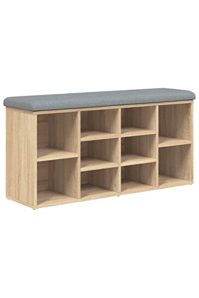 vidaxl Shoe bench sonoma oak 102x32x50 cm processed wood