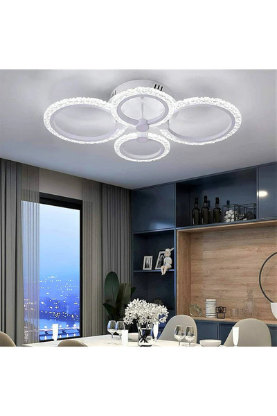 LightPlanet Plafoniera LED 4 Circle 400W Telecomanda 590x390 mm