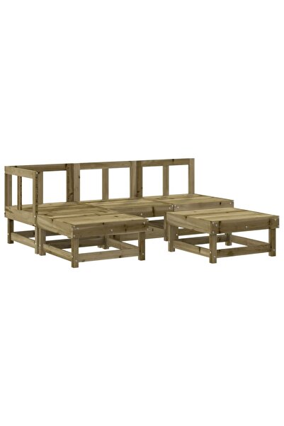 vidaxl Set mobilier relaxare pentru grădină 5 piese lemn de pin tratat