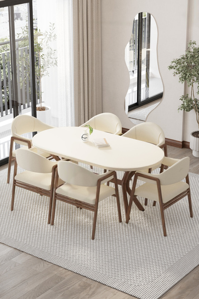 BY ORHAN GÜZEL Mutfak Masası Takımı 6 Kişilik Masa Takımı CASSE Serisi Mutfak...