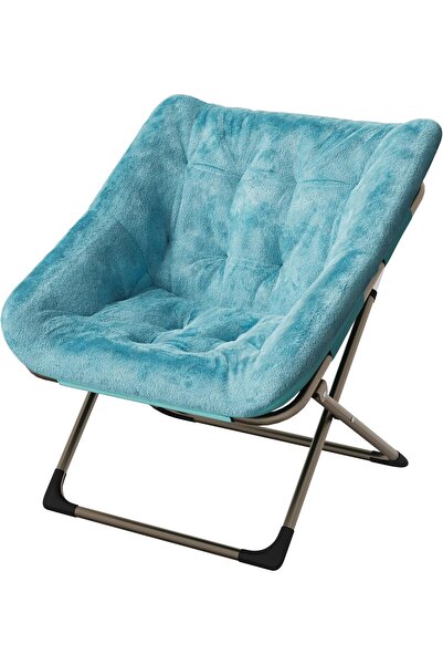 Garvee كرسي صوسر كبير الحجم قابل للطي للبالغين - كرسي استرخاء من الفرو الصناع...