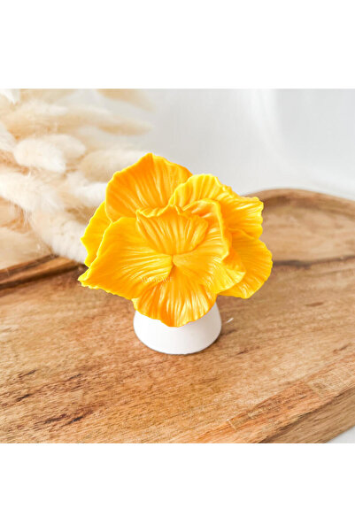 MYGRACE Handmade Ring 'You are beautiful', flower, yellow, oversized, adjustable