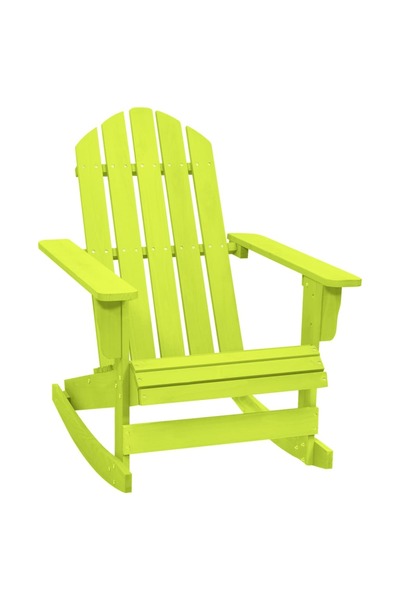 vidaxl Scaun balansoar de grădină Adirondack, verde, lemn masiv brad