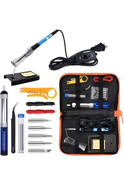 Arabest Soldering Iron Kit 60W Adjustable Temperature with LCD Display, 5 Tip...