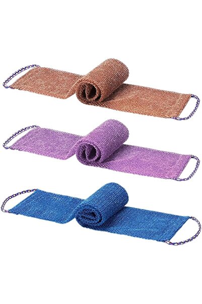 Arabest 3 قطع من إسفنج الاستحمام الأفريقي، شبكة تقشير أفريقية للحمام (أزرق، ب...