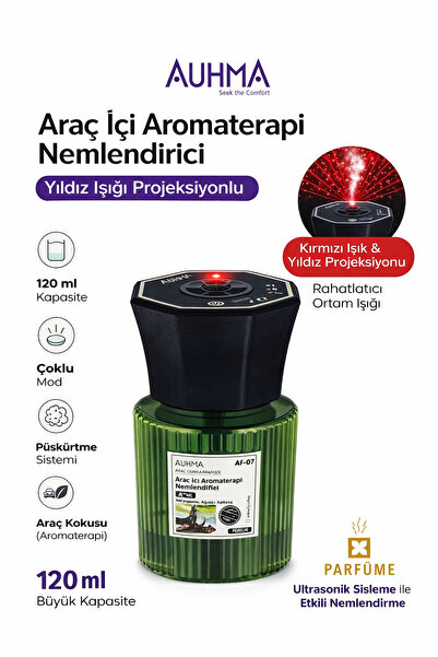 auhma AF-07 Araç İçi Hava Nemlendirici & Koku Makinesi Ebony Esansı – 120ml A...