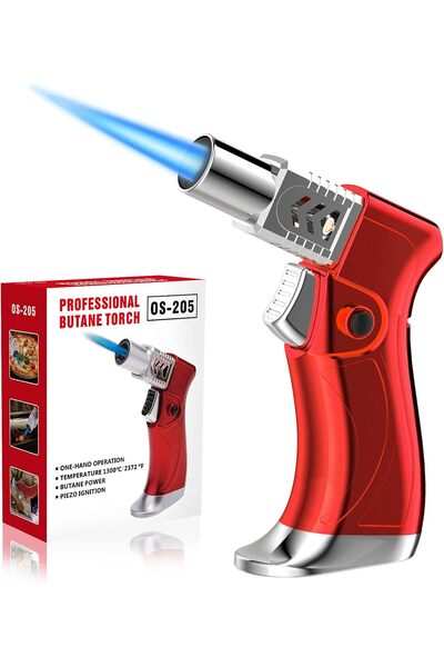 Generic ولاعة شعلة احترافية بوتان موديل OS-205 بدرجة حرارة تصل إلى 1300°C مع ...