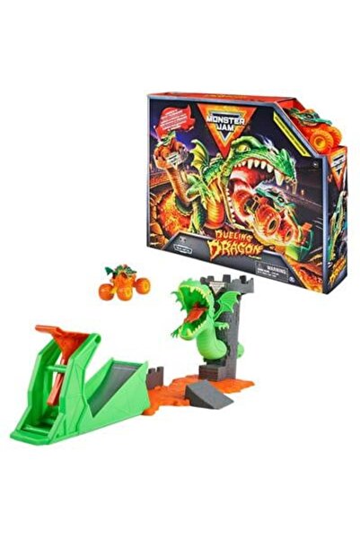 Monster Jam Pista Set de Joacă - Set de Joc cu Acrobații Dragonilor care se D...