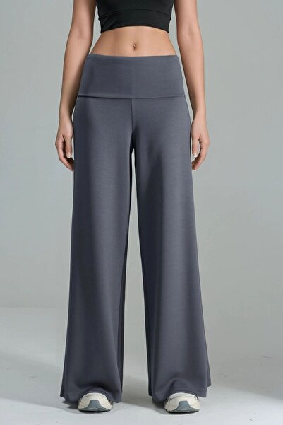 Hiccup Modal Touch Curved Waist Palazzo Trousers