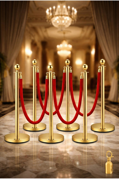 Grand City Media ستاند حاجز تنظيم الحشود والمسارات – الطقم الذهبي الملكي والح...