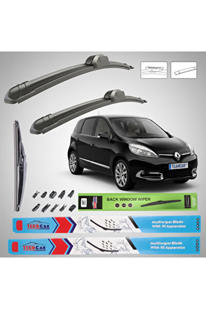 TEAMCAR Υαλοκαθαριστήρες για Renault Scenic III Facelift (2012-2016) Πλήρες Σετ