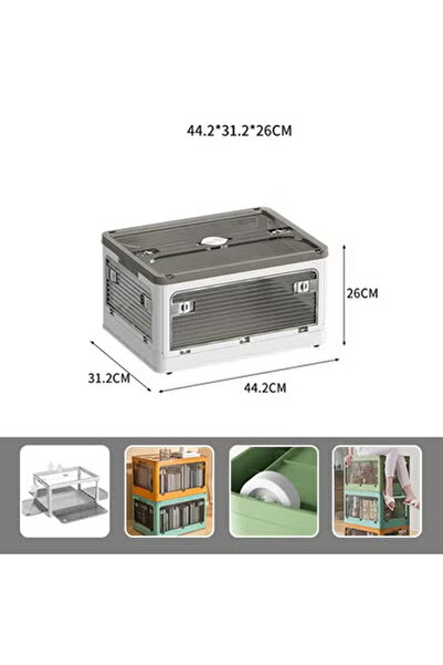 KEKE Versatile Foldable Transparent Storage Box for Books and Household Items...