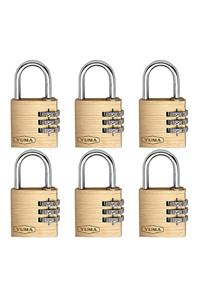 yuma kilit قفل يوما المشفر ذو 3 أرقام، عبوة نحاسية 30 مم (عبوة واحدة تحتوي عل...