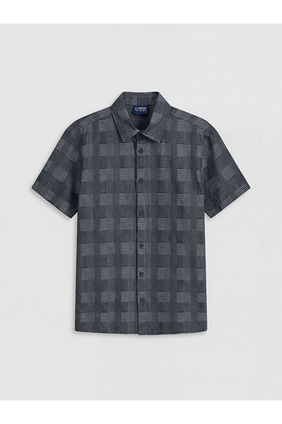 LC Waikiki Blue Plaid Boy's Shirt