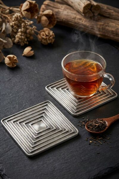 Evene Premium Handmade Coaster Silver Antique Color Model 5