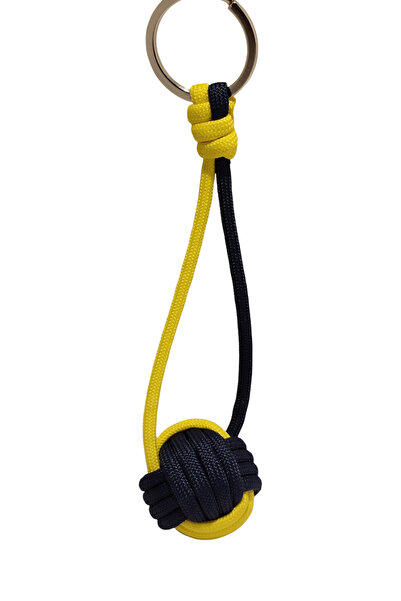 Paracord Anahtarlık Monkey Fist Sarı Lacivert