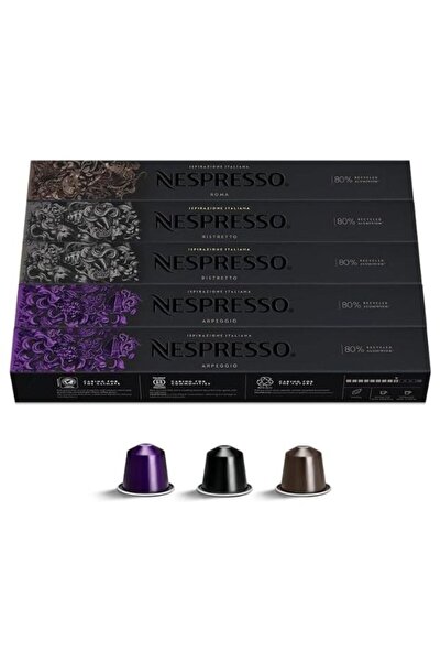 Nespresso Intense Coffee Capsules - 50 Capsules