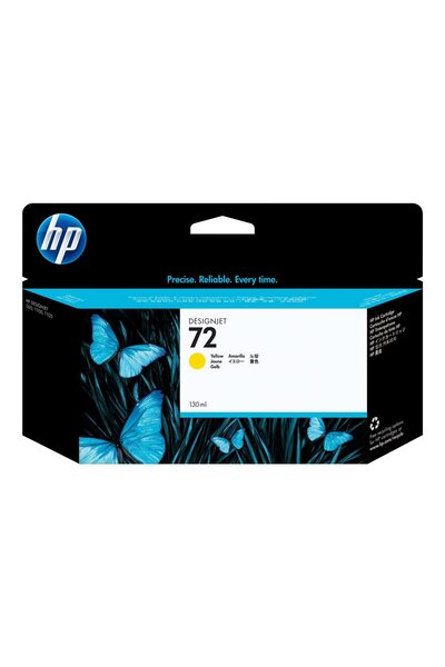 HP 72 Original Yellow Ink Cartridge, 130ml, Vivera Ink (C9373A)