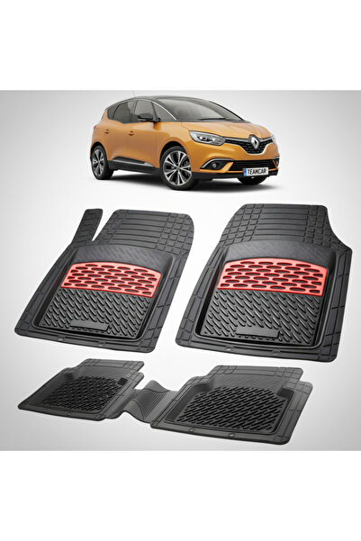 TEAMCAR Πατάκια δαπέδου συμβατά με Renault Scenic IV MPV 2016-2022 |   Κόκκινο
