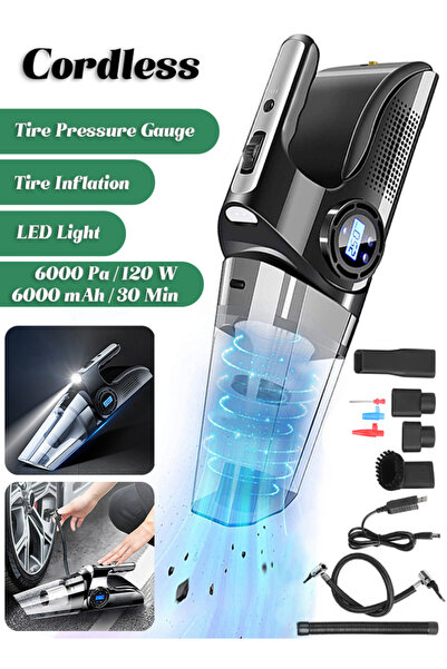 Mi VAZA Cordless Car Vacuum Cleaner - Handheld Vacuum Cleaner with LED Light ...