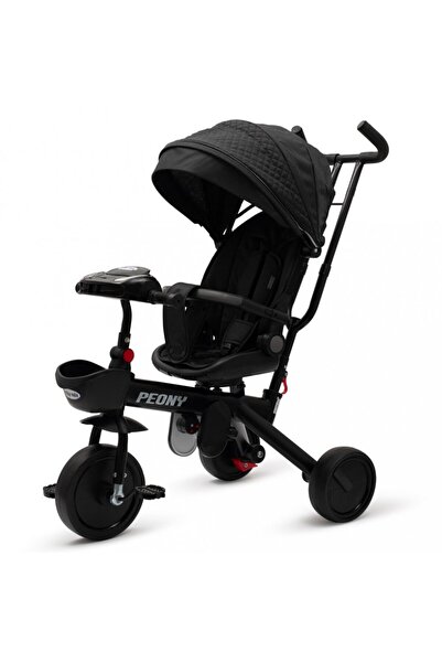 Babymix Baby Mix Peony Black children's tricycle with reversible seat, EVA wh...