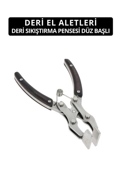 Dopar Deri Sıkıştırma Pensesi Düz Başlı