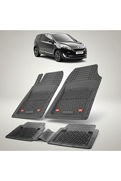 TEAMCAR Πατάκια δαπέδου για Renault Grand Scenic III 2 MPV (Μακρύ) Συμβατά 20...