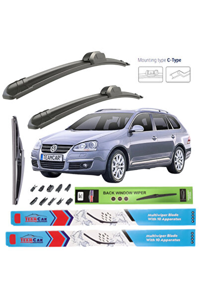 TEAMCAR Volkswagen Golf 5 Variant (2007-2009) Πλήρες Σετ Υαλοκαθαριστήρων