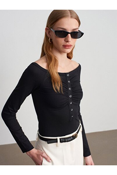 mrc Button Detailed Bodysuit