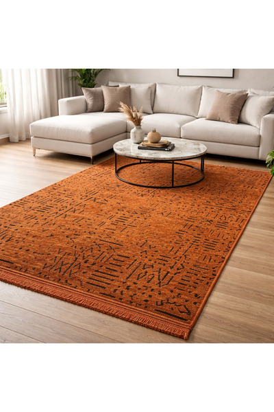 HALISHOP SMART 50 KİREMİT Kaymaz Dokuma Taban Salon Mutfak Oturma Odası Halısı