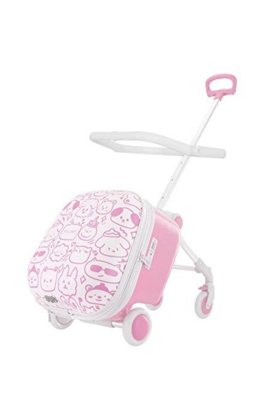 Ominii حقيبة سفر للأطفال مع مقعد، حقيبة 2 في 1 للأطفال بعجلات صامتة للسفر بال...