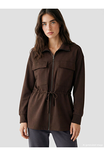 LC Waikiki Arti-Store Women's Sweatshirt with a Stand-Up Collar and Long Slee...