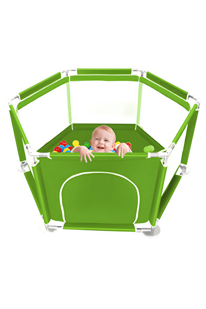 Teno ® kids playpen, zip door, mesh, quality materials, easy setup, 125×110×6...