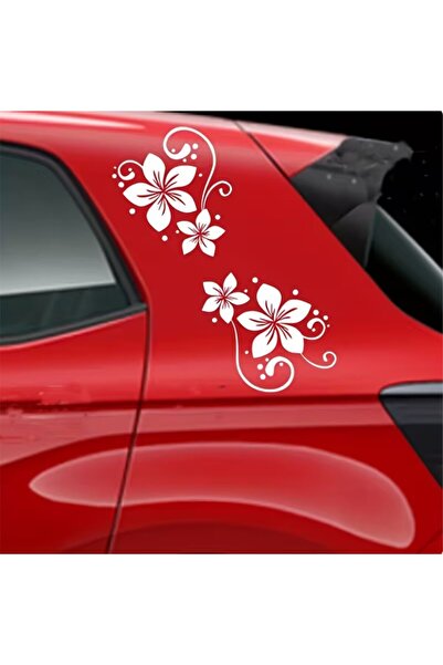 ÖZGÜL REKLAM Çiçek desen araba dekoru Motor Sticker - Bisiklet Sticker - Araç...