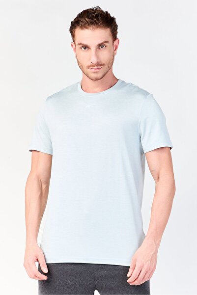 Reebok Men Sportswear Fit Short Sleeve Training T-Shirt, Ice Blue