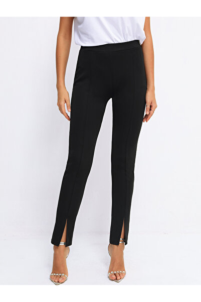 FridayIn Female Profession Solid color Slim Pants