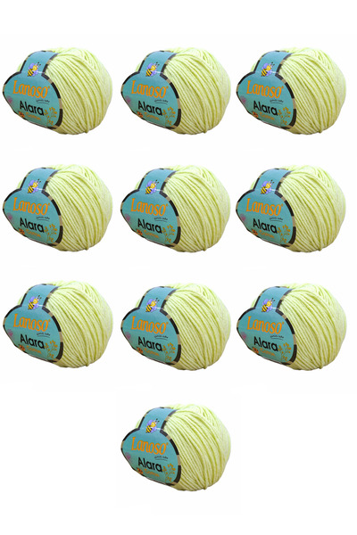 Lanoso Alara Cotton Yarn Pachet de 10 bucăți 50 gr 140 m Bumbac și Acrilic (9...