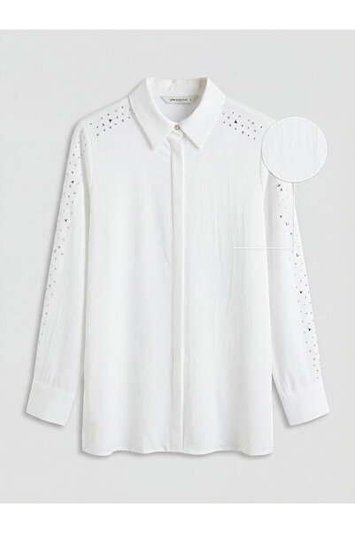 LC Waikiki Ecru Stone Aerobin Women's Shirt Tunic
