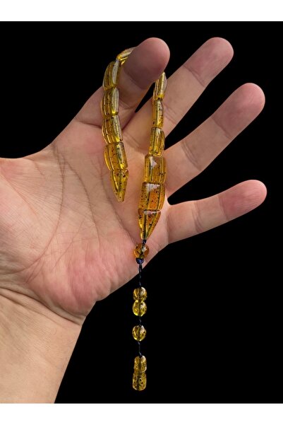 Trikala سبحة من خرز العنبر المشمع بتصميم خاص على شكل سمكة، شفافة وأنيقة، مقاس...