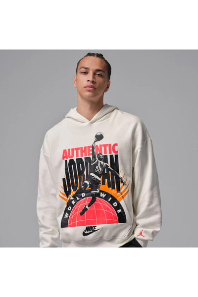 Nike Ανδρικό Φούτερ με Κουκούλα Jordan Brooklyn Fleece