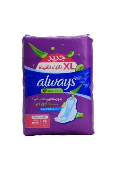 AlwaysKids Always Aloe Cool Xl Maxi Thick 24 Pads