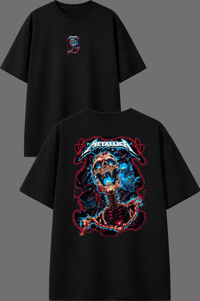 VSRN Μπλουζάκι Metallica Electric Skeleton Design με στάμπα μπροστά και πίσω,...