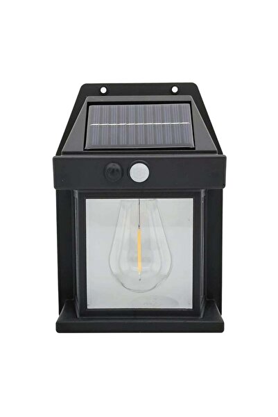 Promagg Lampă solară de perete stil clasic, tip bec, cu senzor de mișcare