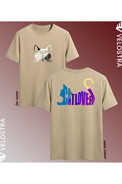 Velostra Unisex Women's Men's Love Cats Printed Oversize Comfortable Daily Us...