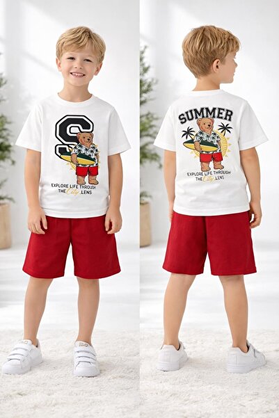 ciklet kids Set de jos și de sus pentru băiat cu pantaloni scurți