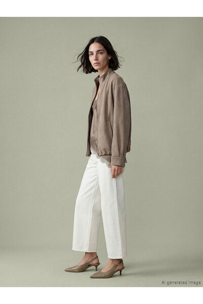 LC Waikiki White Barrel Fit Women's Jean Pants