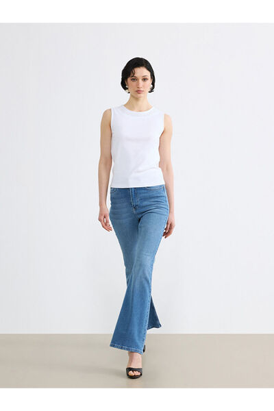LC Waikiki Rmz Gi̇yi̇m Farkiyla High Waist Spanish Leg Women's Jean Pants