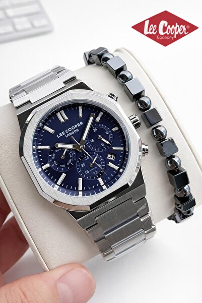 Lee Cooper Steel Cord Dial Features Active 50 Mt Water Resistant Men's Wristw...